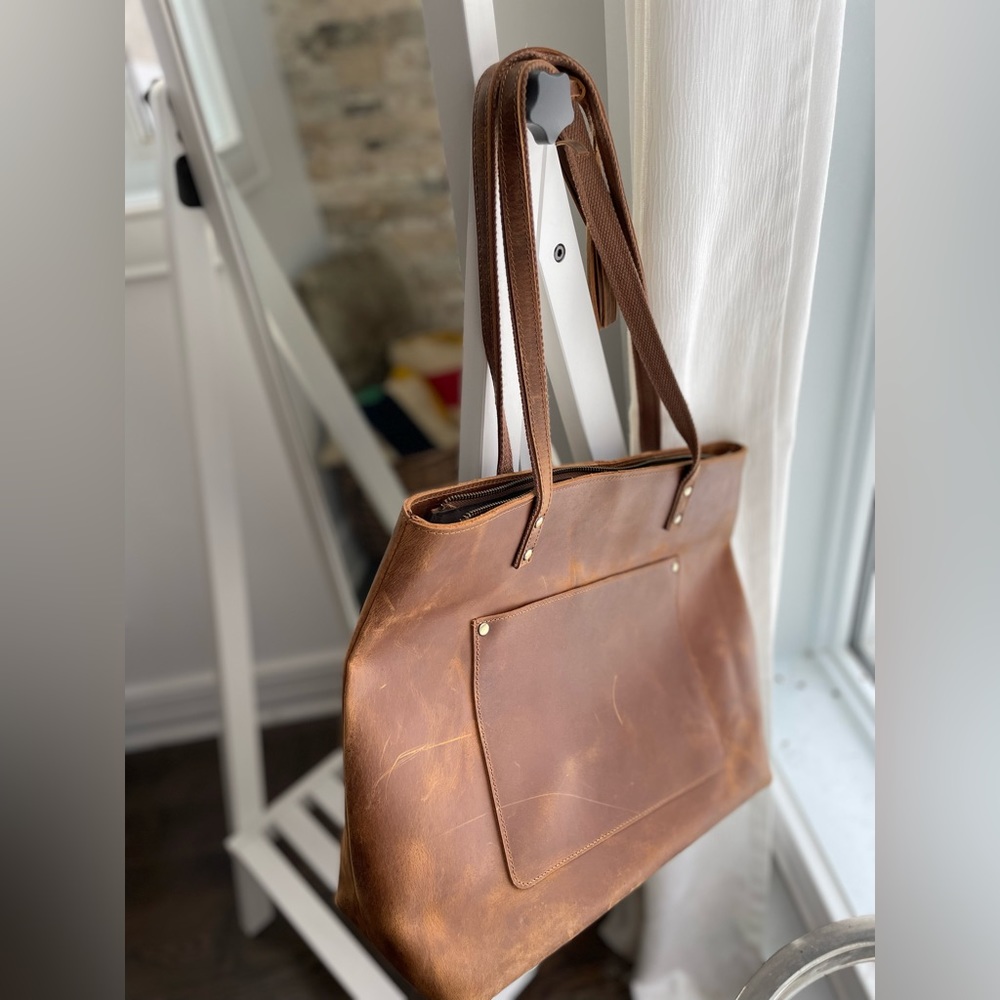 Large Leather Tote - S-Zone